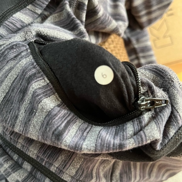Lululemon Stride Hooded Jacket-Size: 6-Black/Gray-Zip Closure-Pre-owned, EUC - Picture 9 of 9
